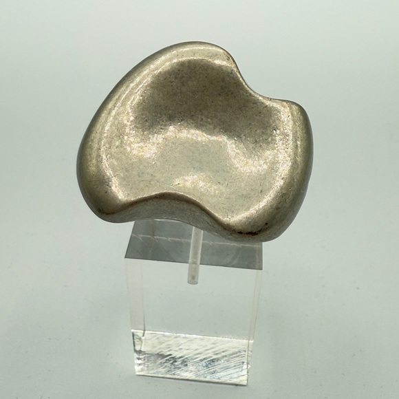 Modernist Abstract Silver Tone Ring - Picture 1 of 14